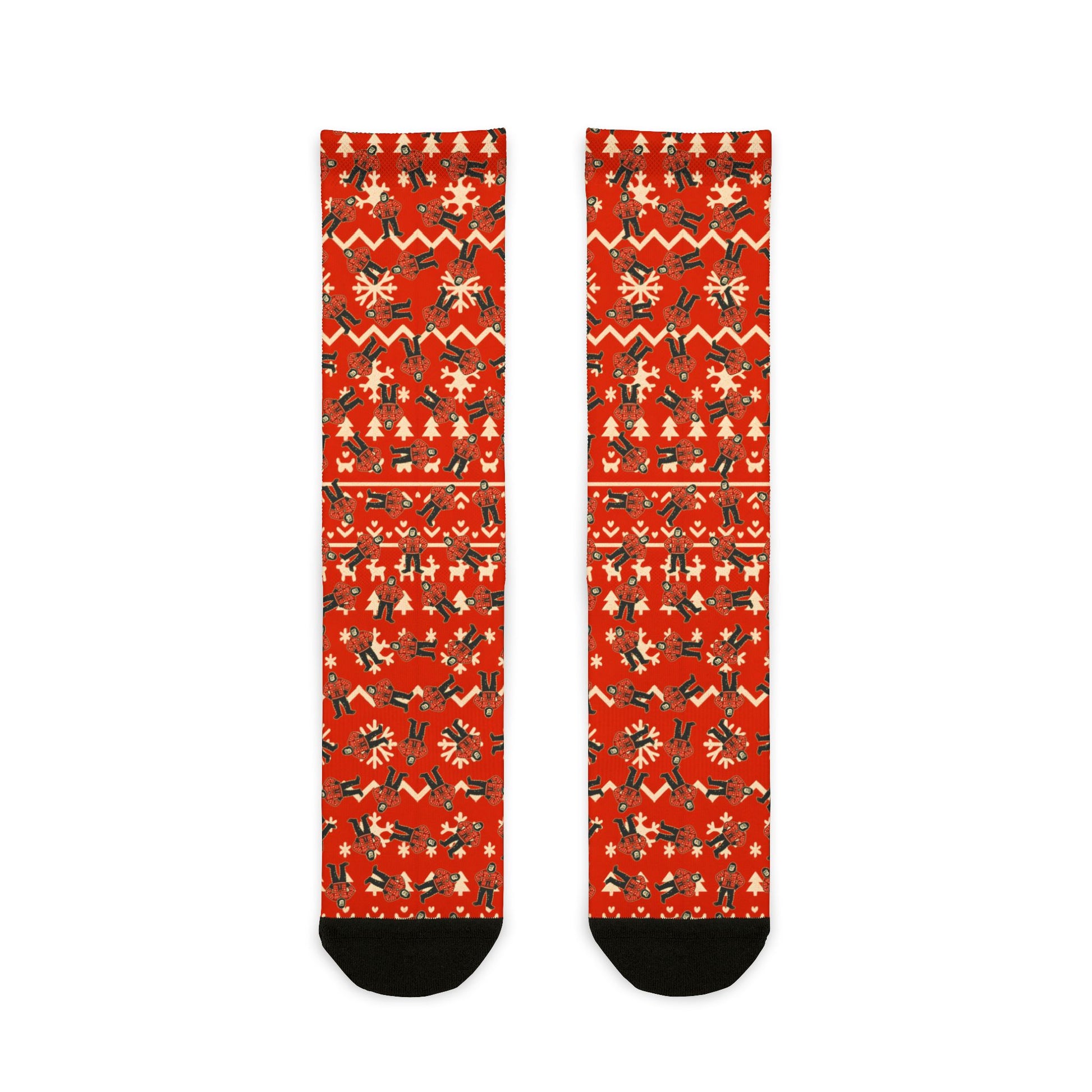 Bigfoots Ugly Christmas Sweater – Holiday Crew Socks