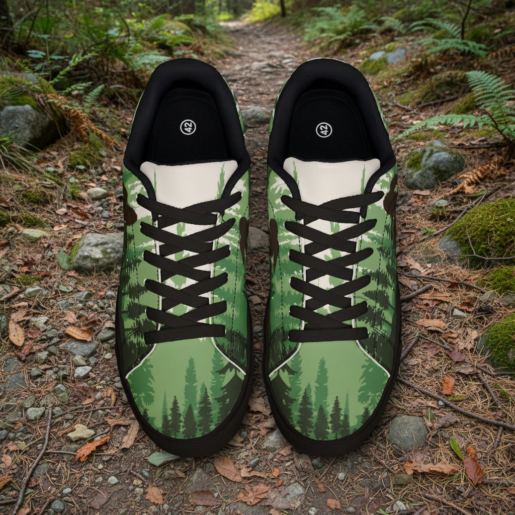 Woodland Walker Low-Top Leather Sneakers