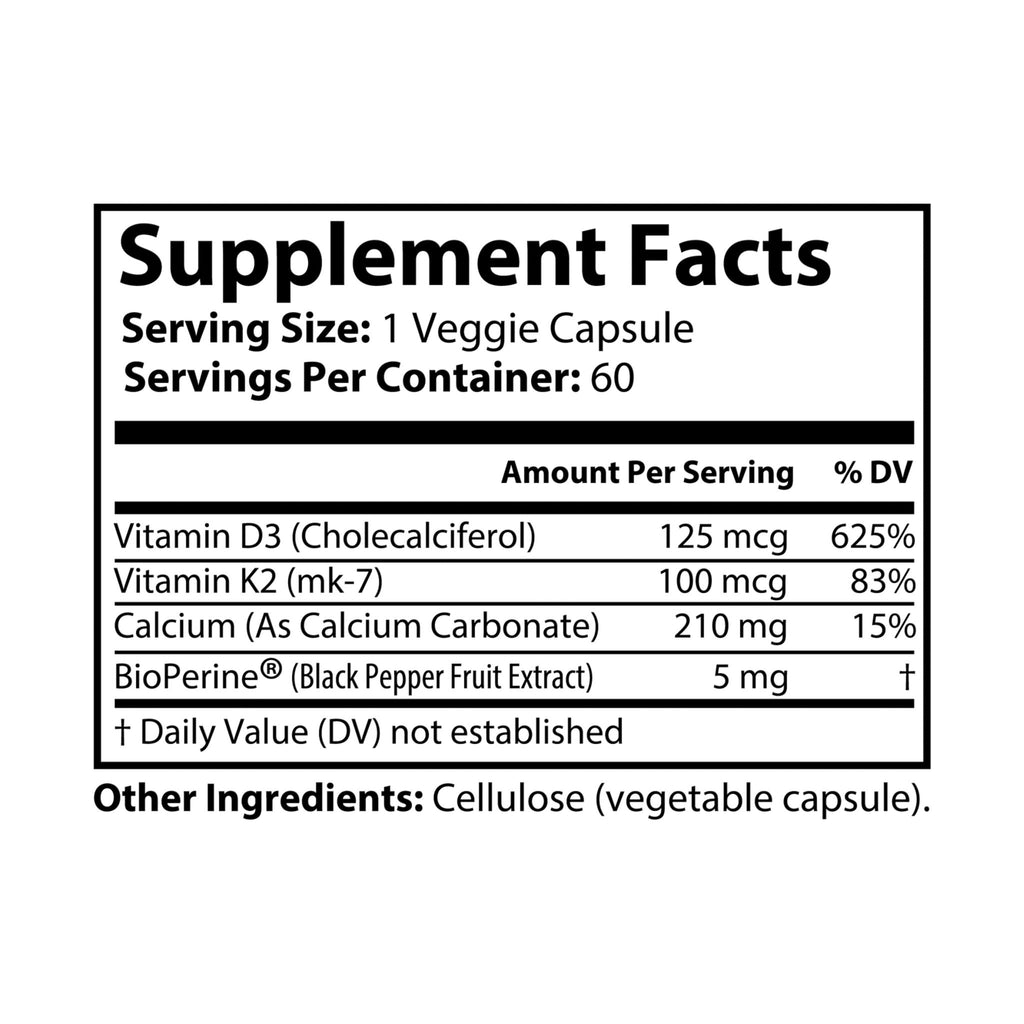 WildBound Vitamin K2 + D3 Supplement (60 Capsules) - Hidden Realm Essentials