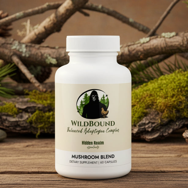 WildBound Mushroom Complex Blend Supplement (60 Capsules) -  Hidden Realm Essentials