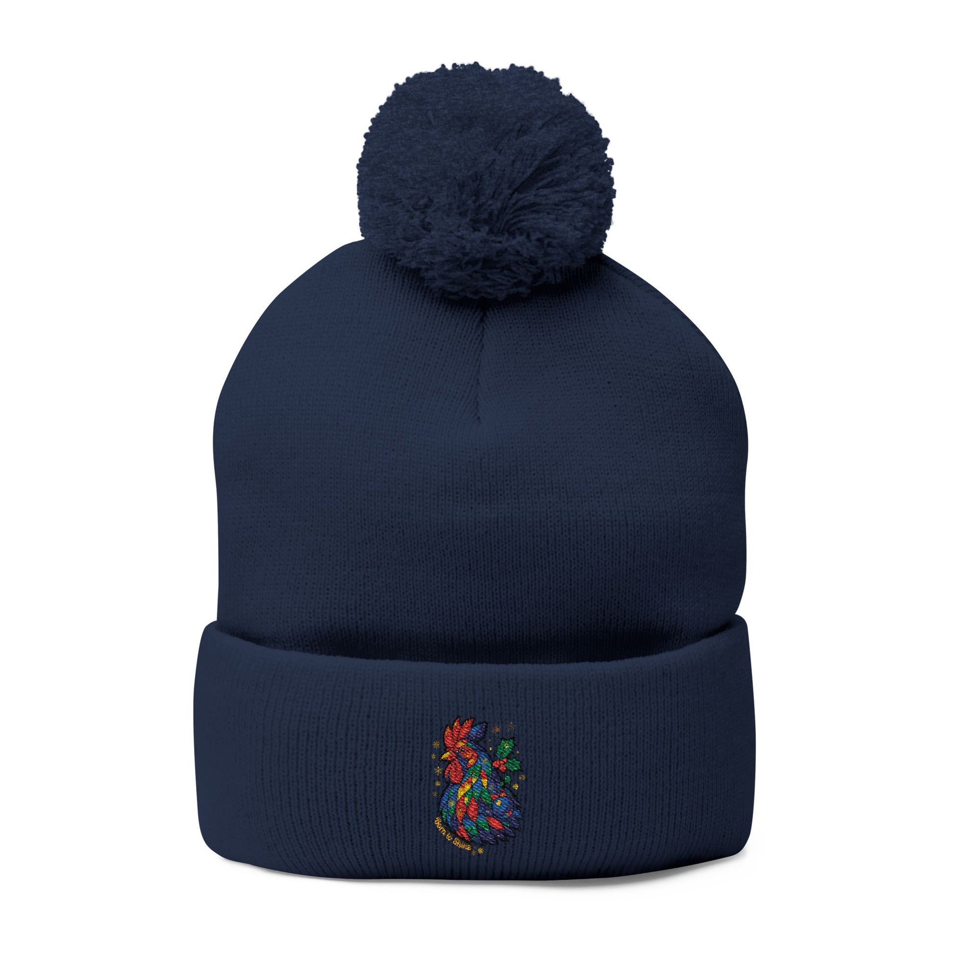 Born to Shine – Cozy Pom Knit Beanie