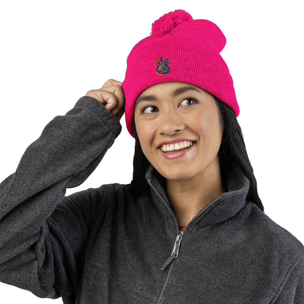 Born to Shine – Cozy Pom Knit Beanie