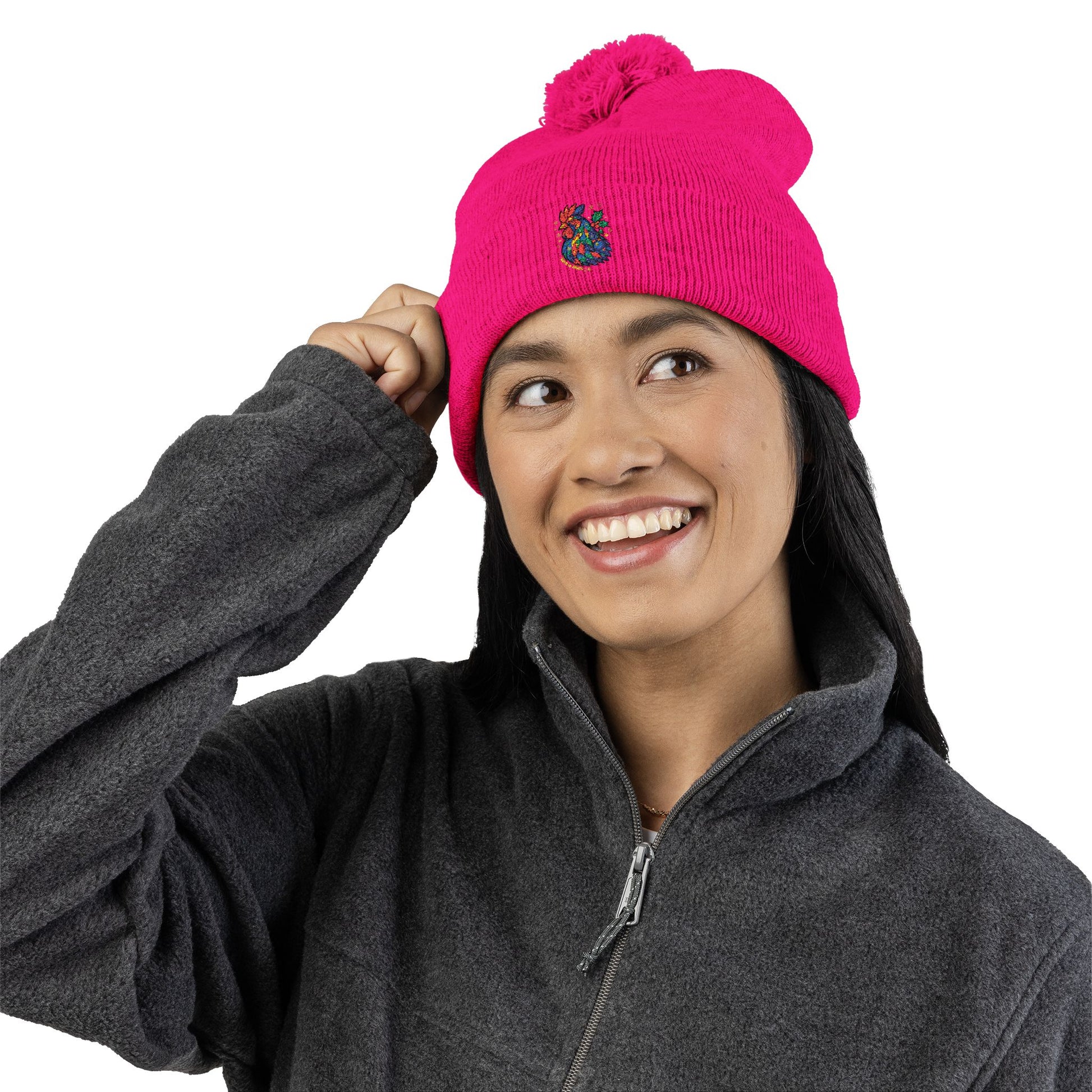 Born to Shine – Cozy Pom Knit Beanie