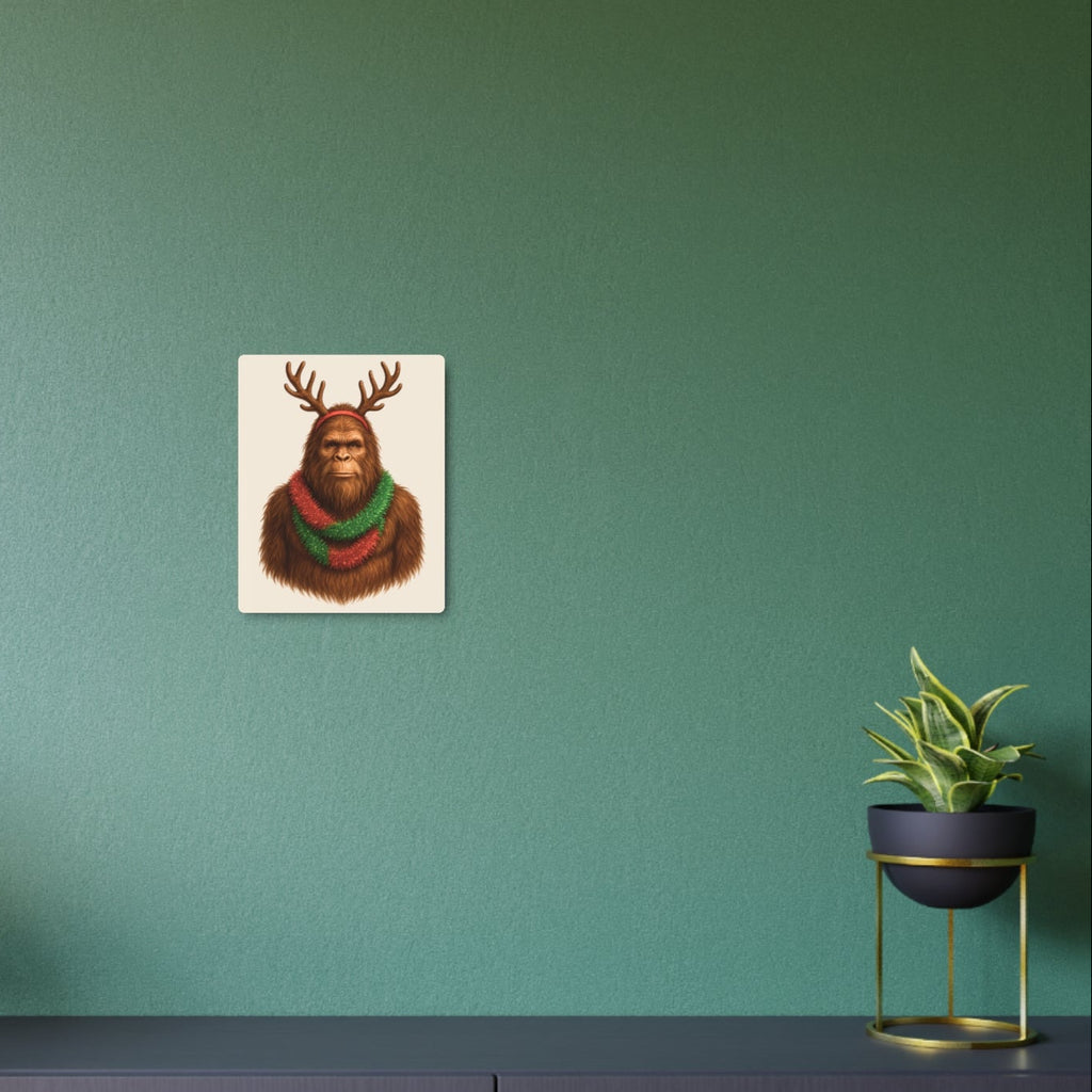 Reindeer Squatch – Metal Wall Art Sign
