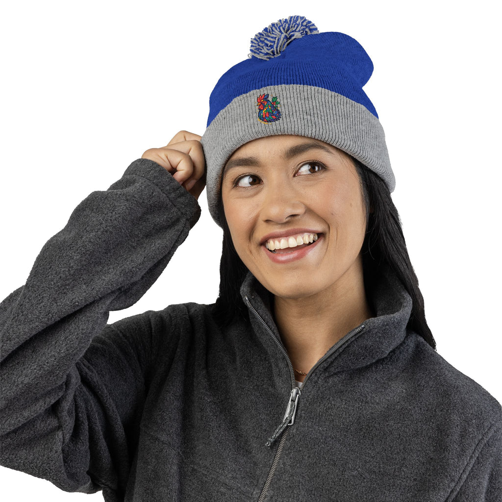 Born to Shine – Cozy Pom Knit Beanie