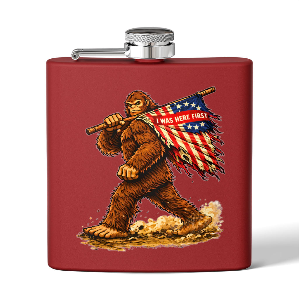 Here First Patriotic Flask – 6oz Stainless Steel Hip Flask