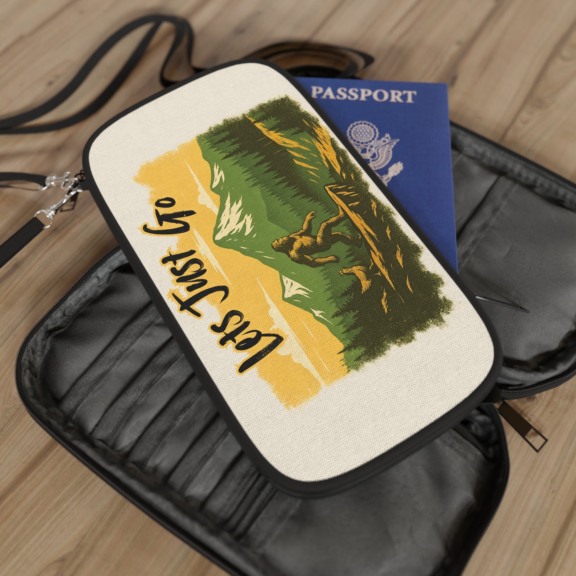 Let’s Just Go – Wander Wild Canvas Passport Wallet