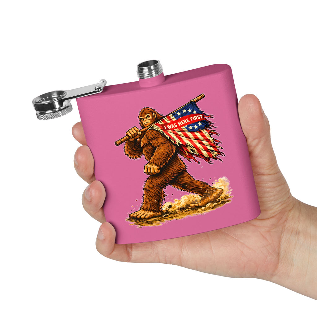 Here First Patriotic Flask – 6oz Stainless Steel Hip Flask