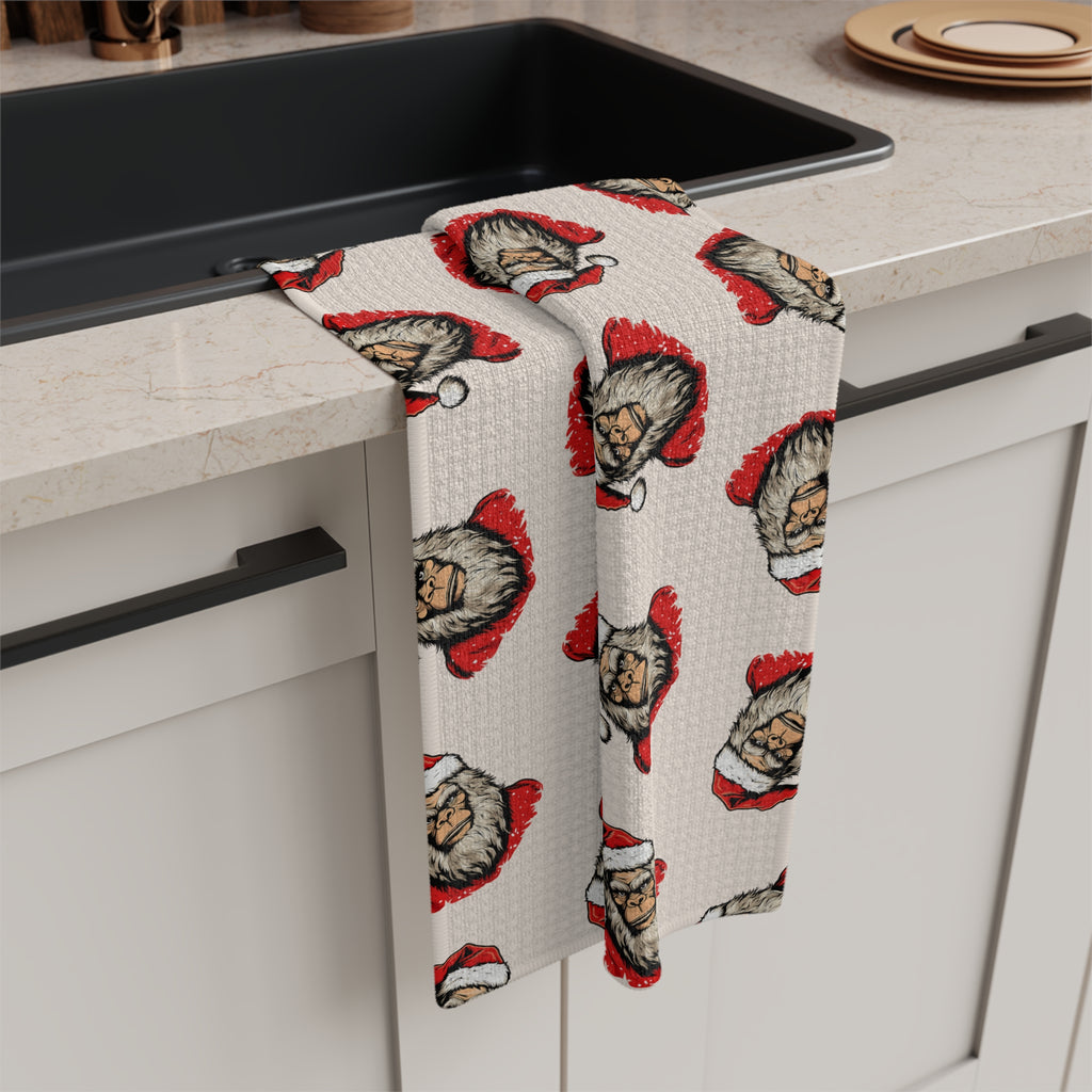 Santa Squatch – Holiday Microfiber Tea Towel