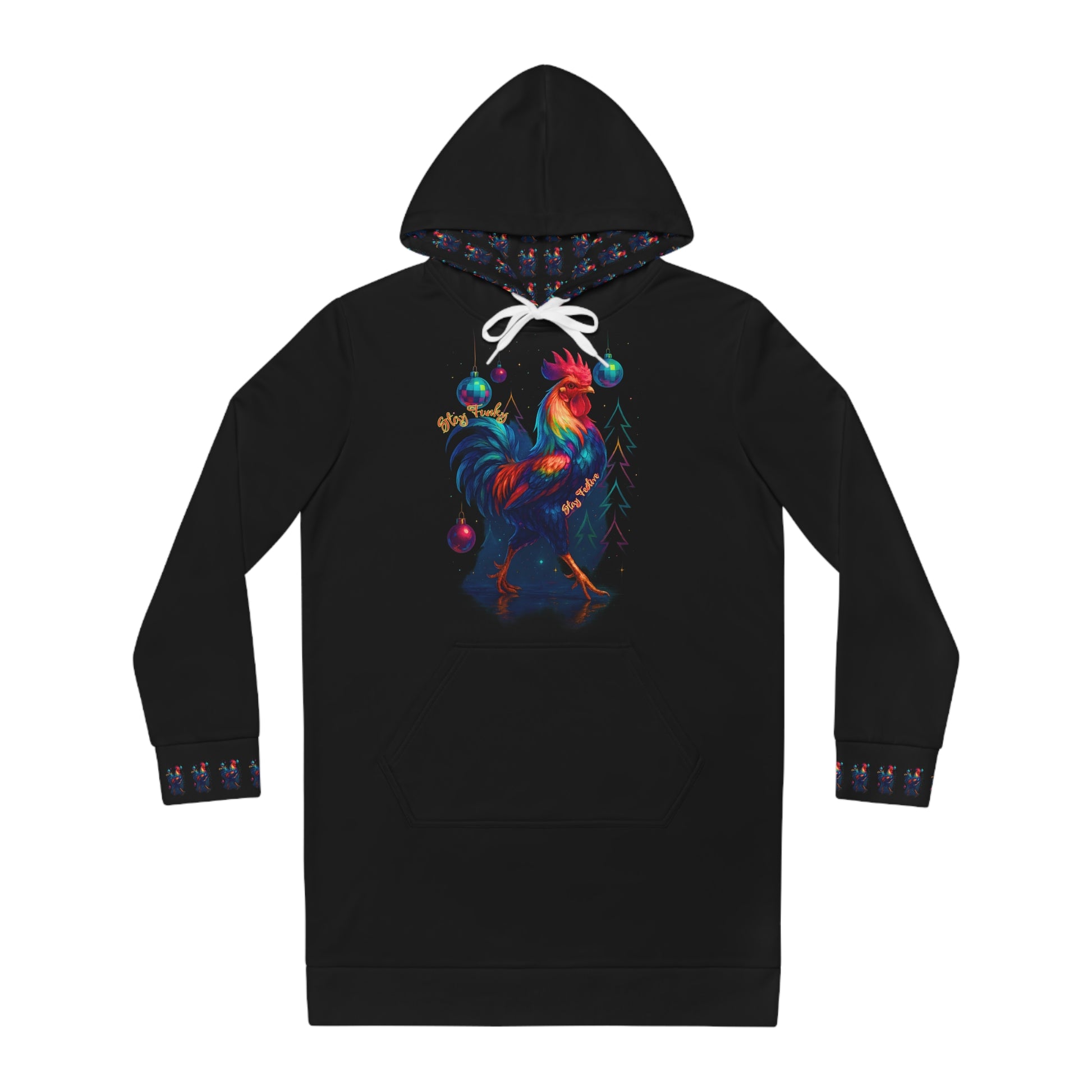 Stay Funky, Stay Festive – Women’s Hoodie Dress