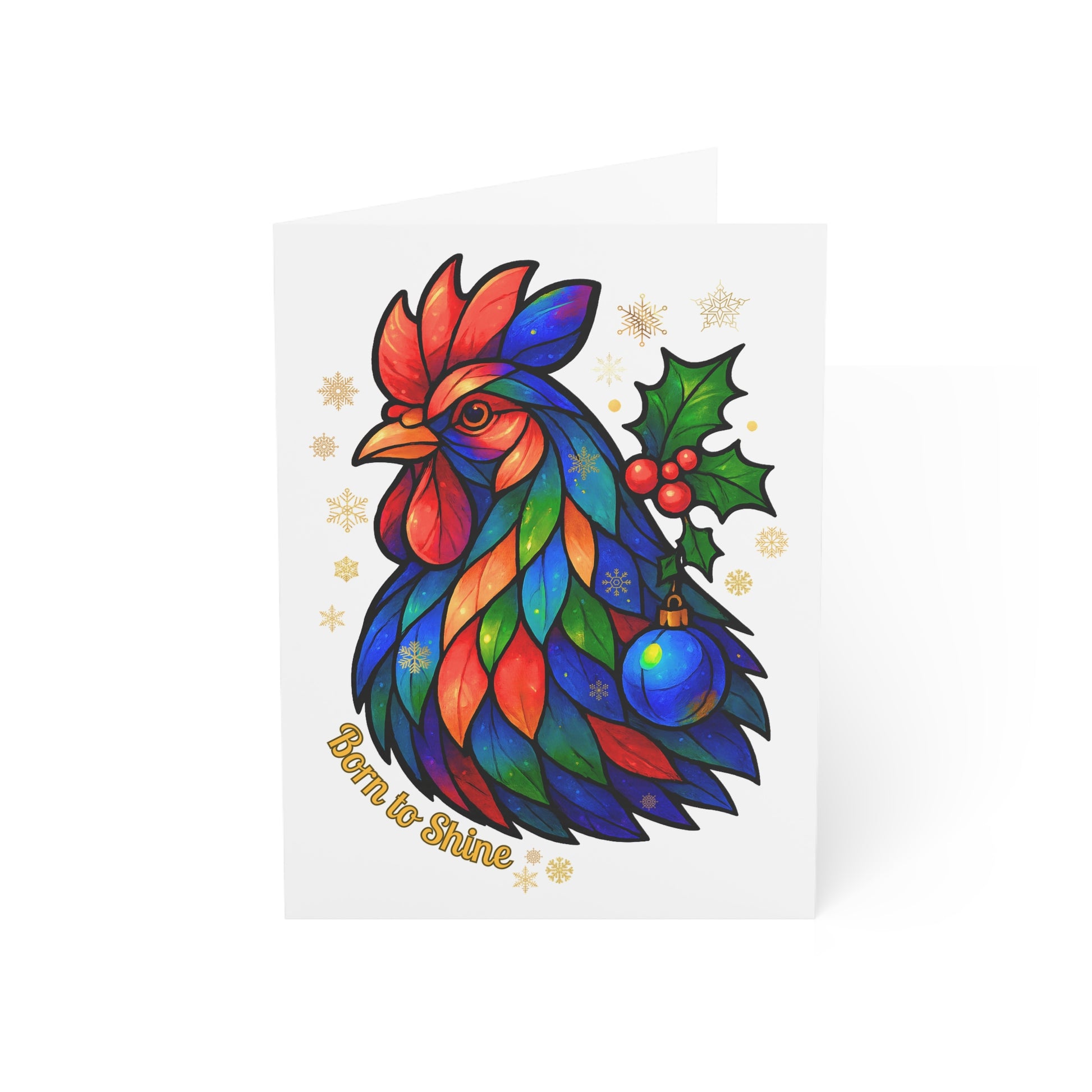 Born to Shine – Legendary Christmas Rooster Card Set