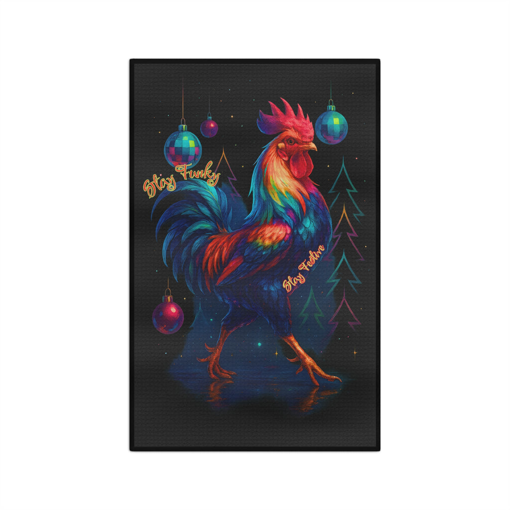 Silent Night, Squatch Night – Microfiber Tea Towel