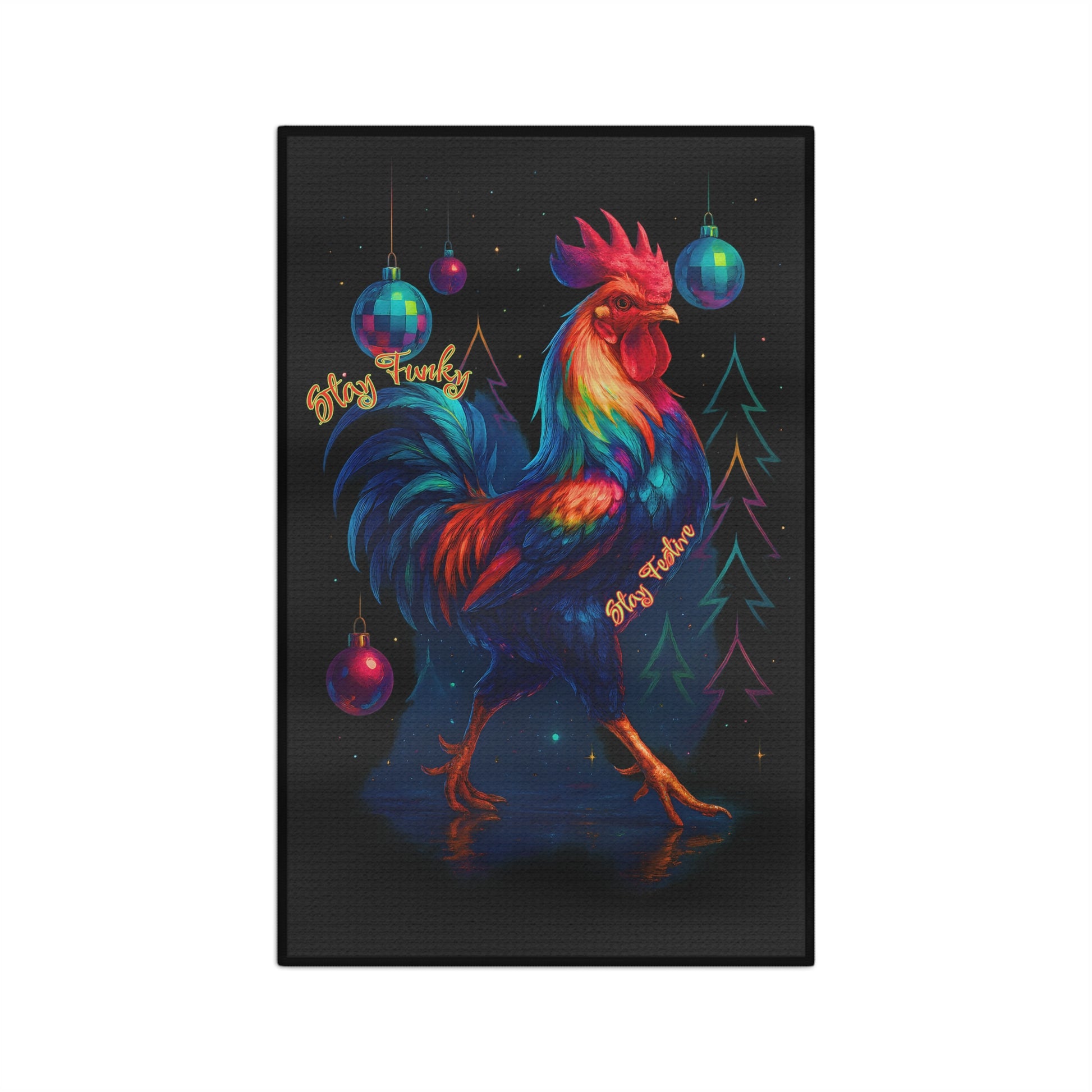 Silent Night, Squatch Night – Microfiber Tea Towel