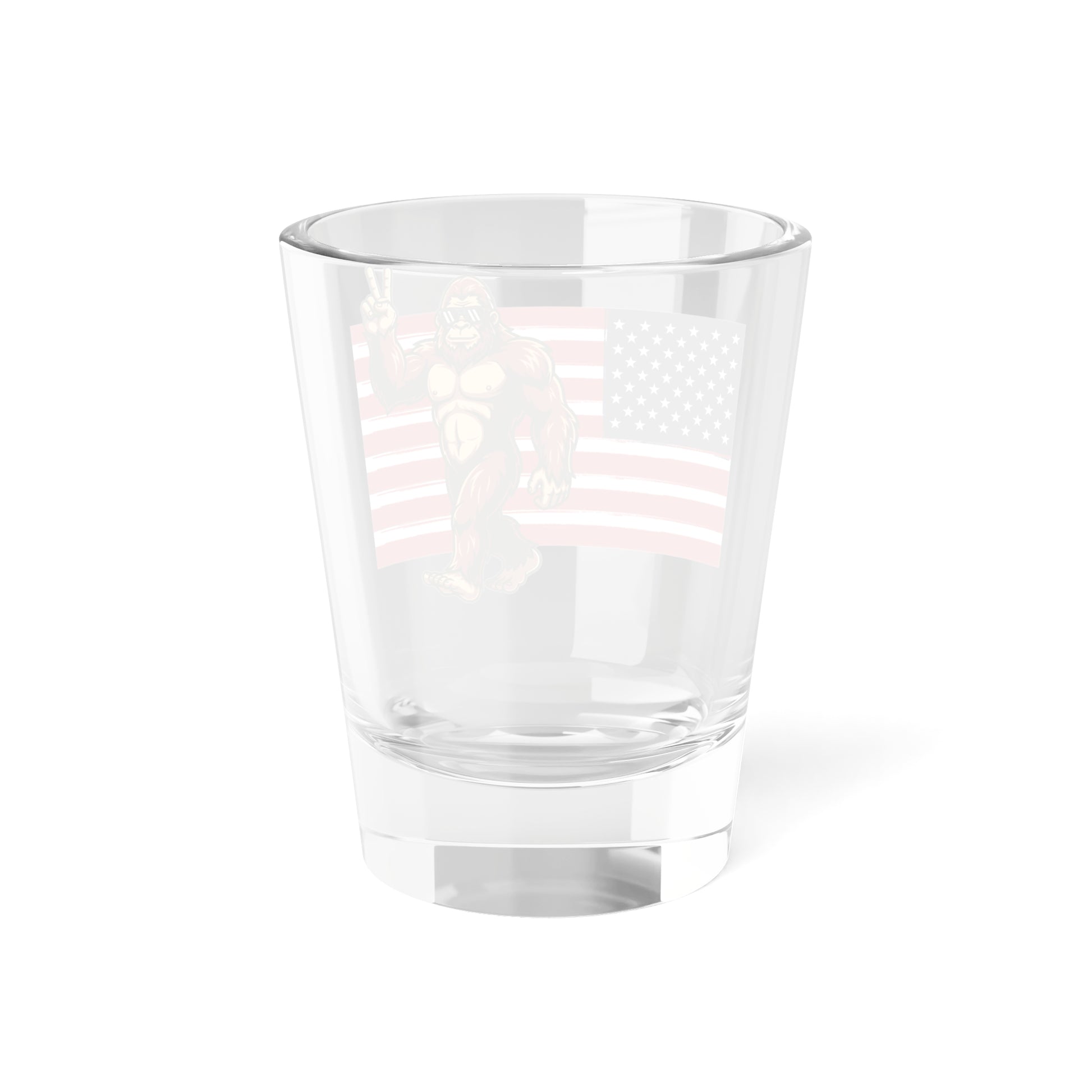 Patriotic Peace Squatch Shot Glass