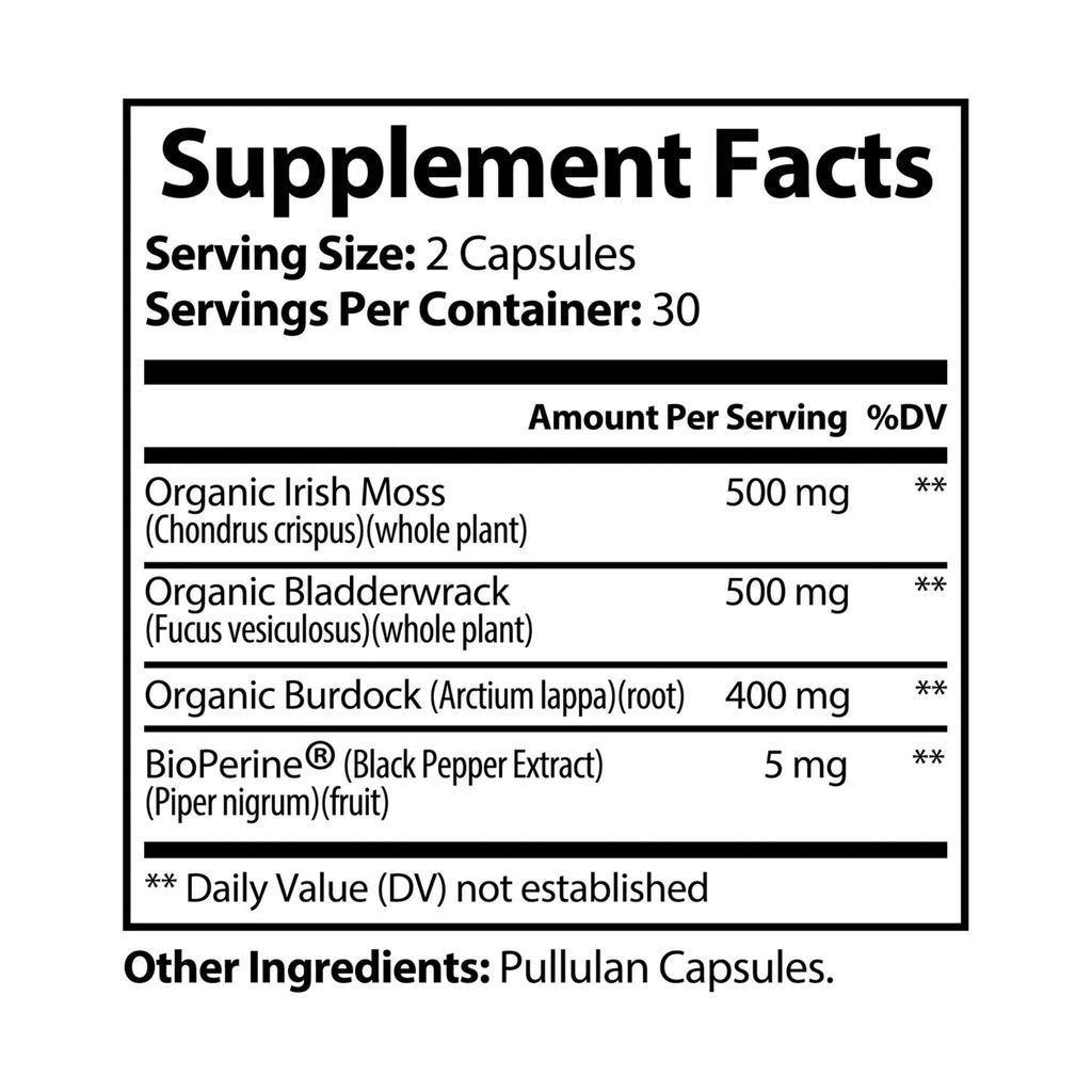 WildBound Sea Moss Supplement (60 Capsules) - Hidden Realm Essentials