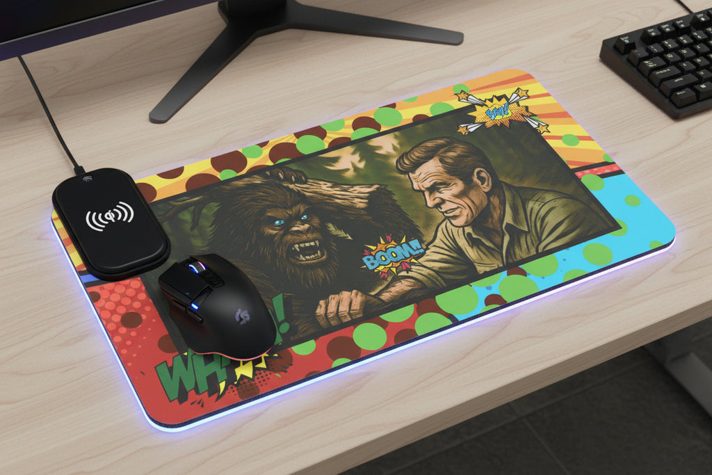 Boom Bam: Legends Unleashed – LED Wireless Charging Mouse Pad