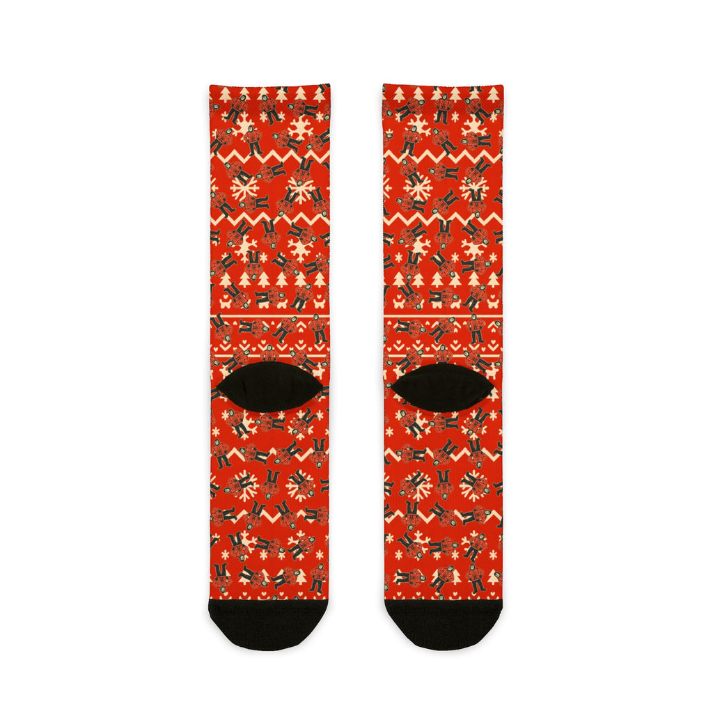 Bigfoots Ugly Christmas Sweater – Holiday Crew Socks