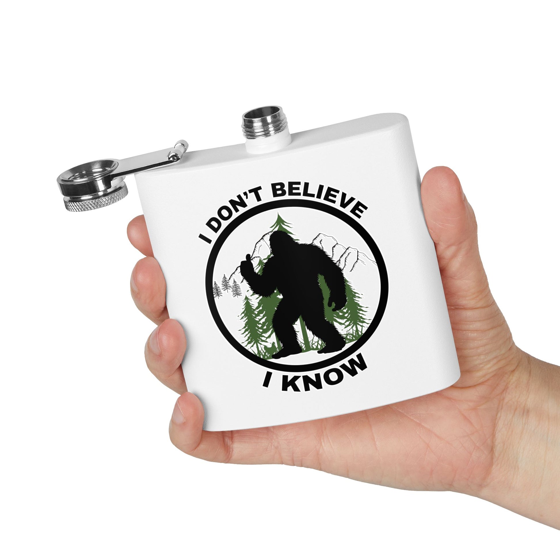 I Don’t Believe Stainless Steel Flask