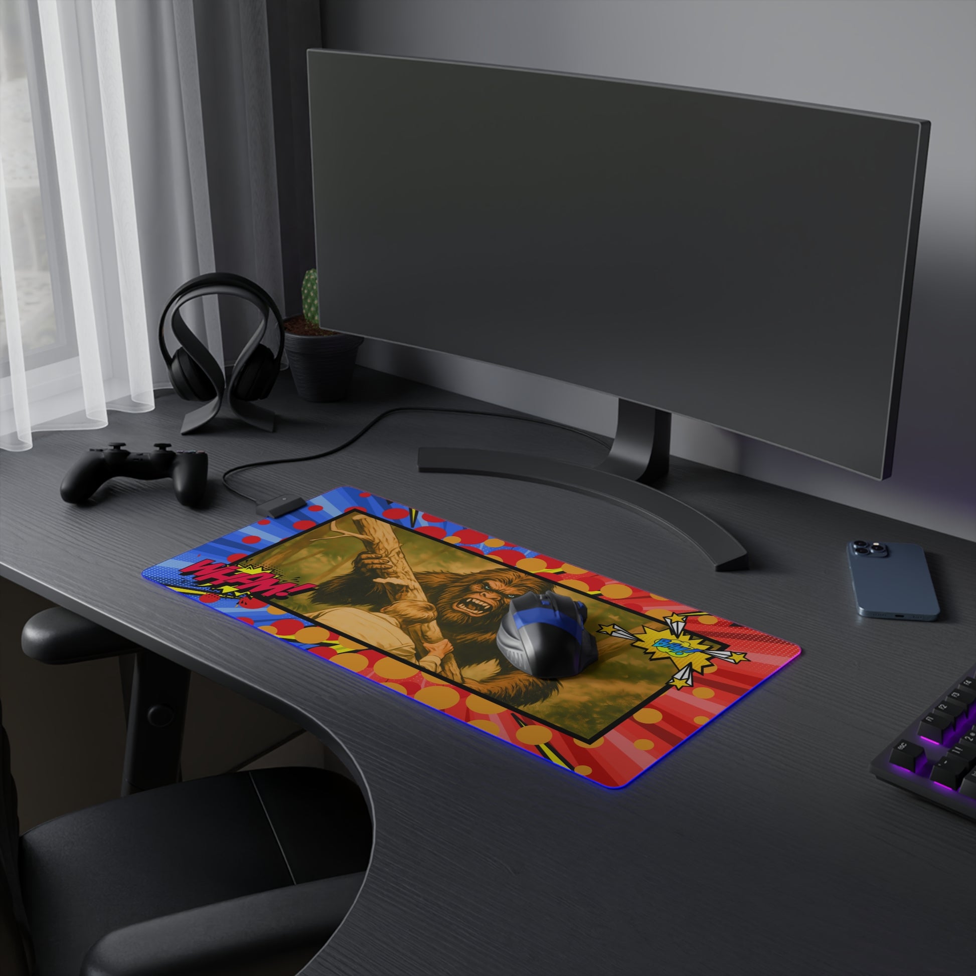 Wham Bam: Legends Unleashed – LED Gaming Mouse Pad