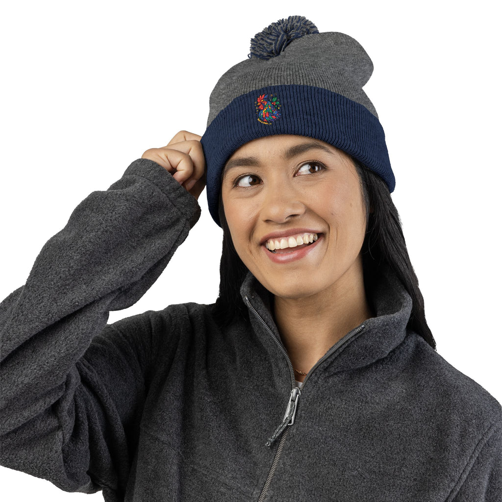 Born to Shine – Cozy Pom Knit Beanie