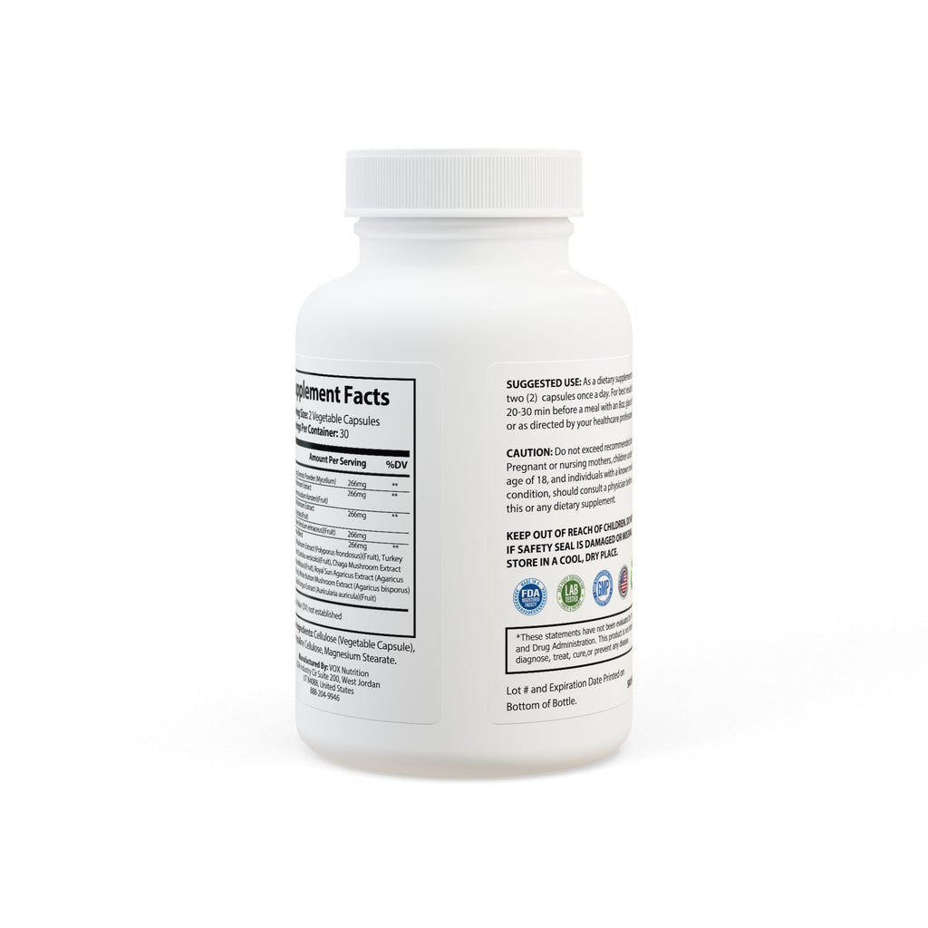 WildBound Mushroom Complex Blend Supplement (60 Capsules) -  Hidden Realm Essentials