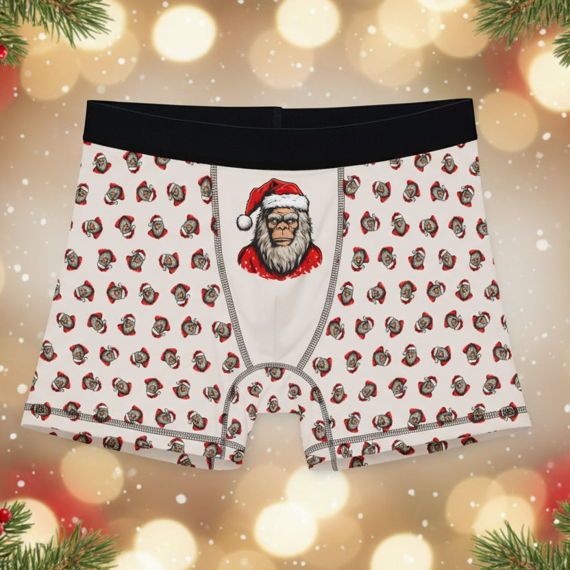 Santa Squatch – Men’s Holiday Boxers