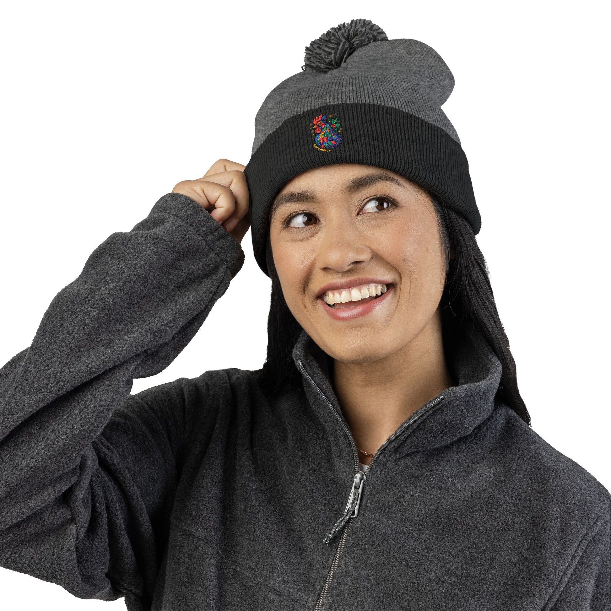 Born to Shine – Cozy Pom Knit Beanie