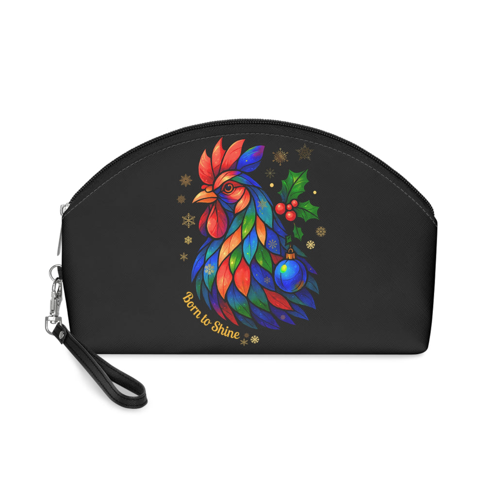 Born to Shine – Holiday Rooster Makeup Bag