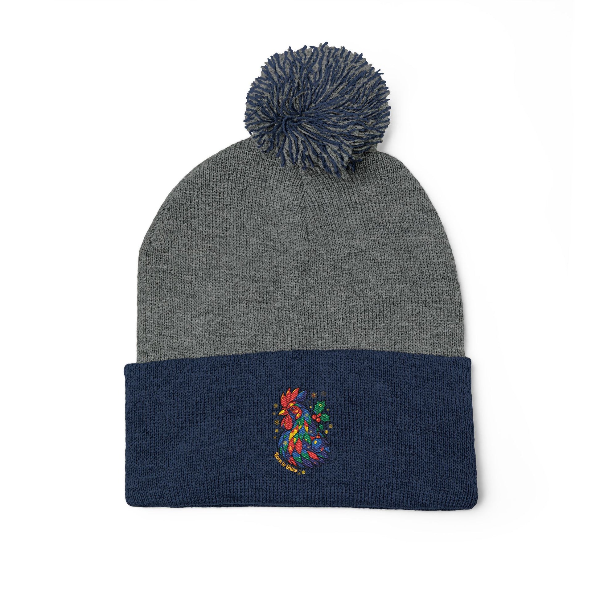 Born to Shine – Cozy Pom Knit Beanie