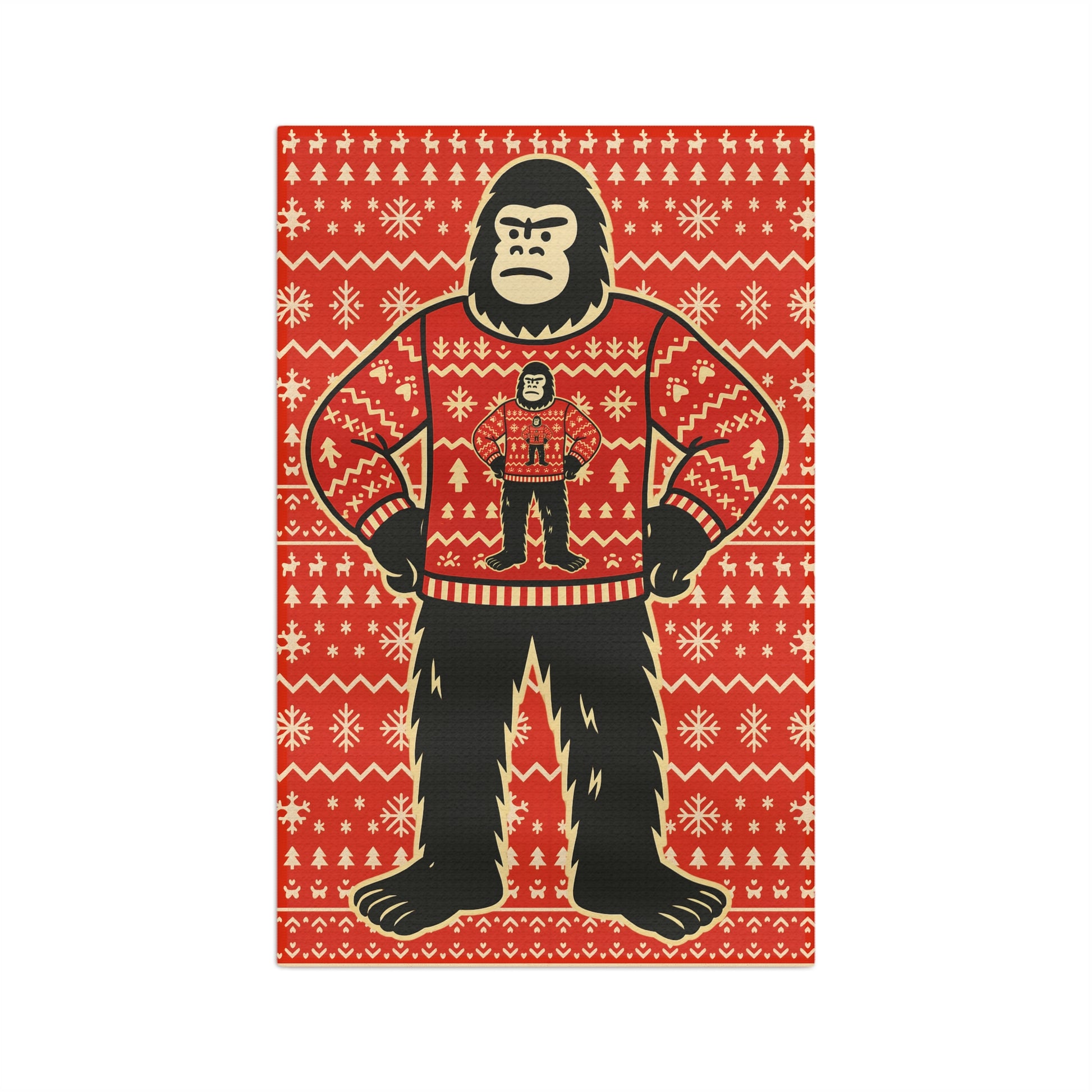 Bigfoots Ugly Christmas Sweater – Kitchen Towel