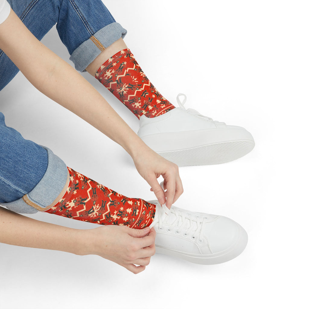 Bigfoots Ugly Christmas Sweater – Holiday Crew Socks