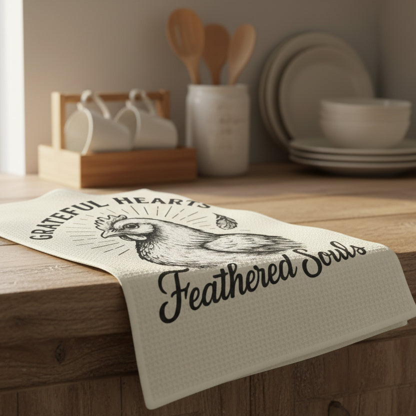 Grateful Hearts Microfiber Tea Towel