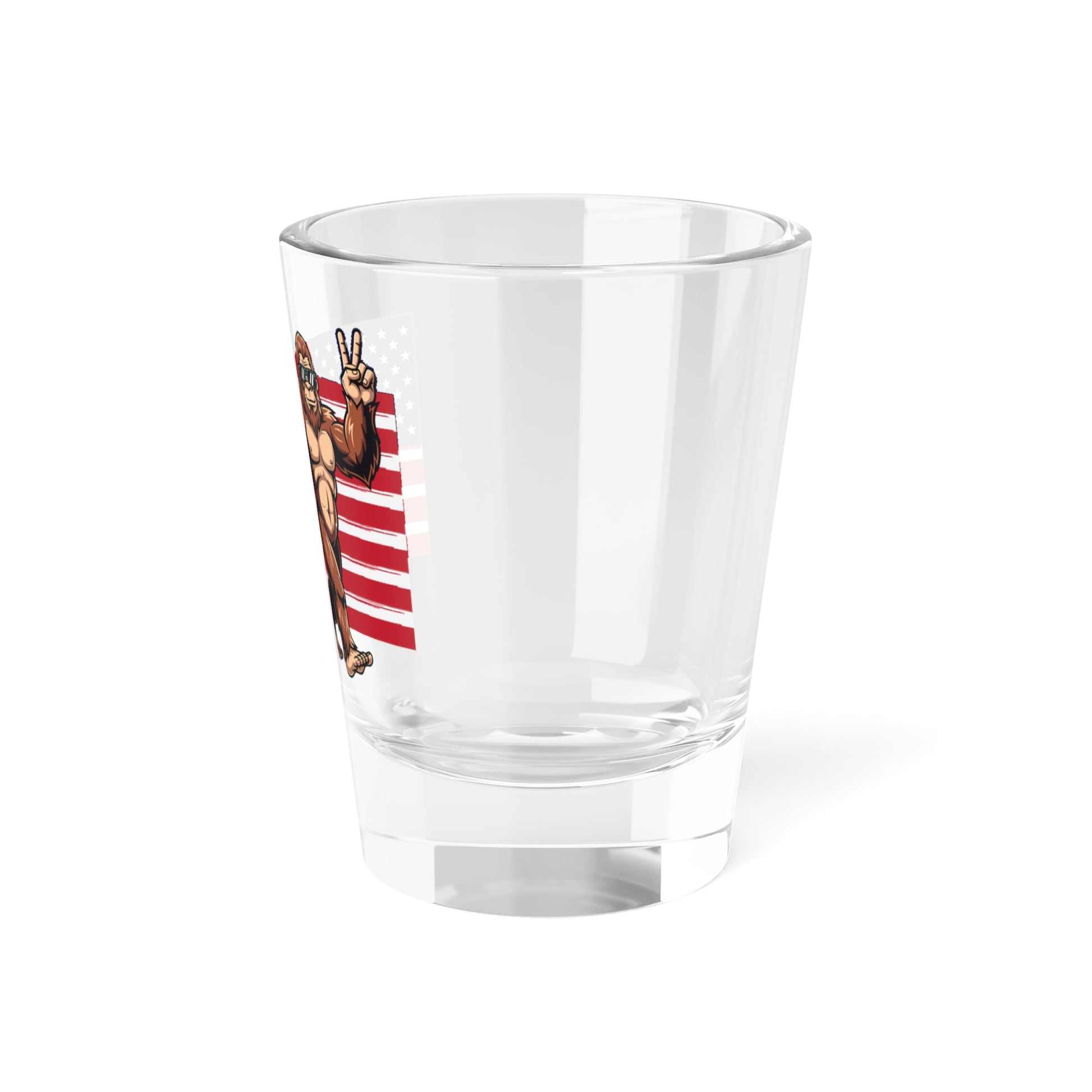 Patriotic Peace Squatch Shot Glass