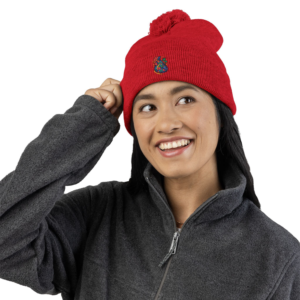 Born to Shine – Cozy Pom Knit Beanie