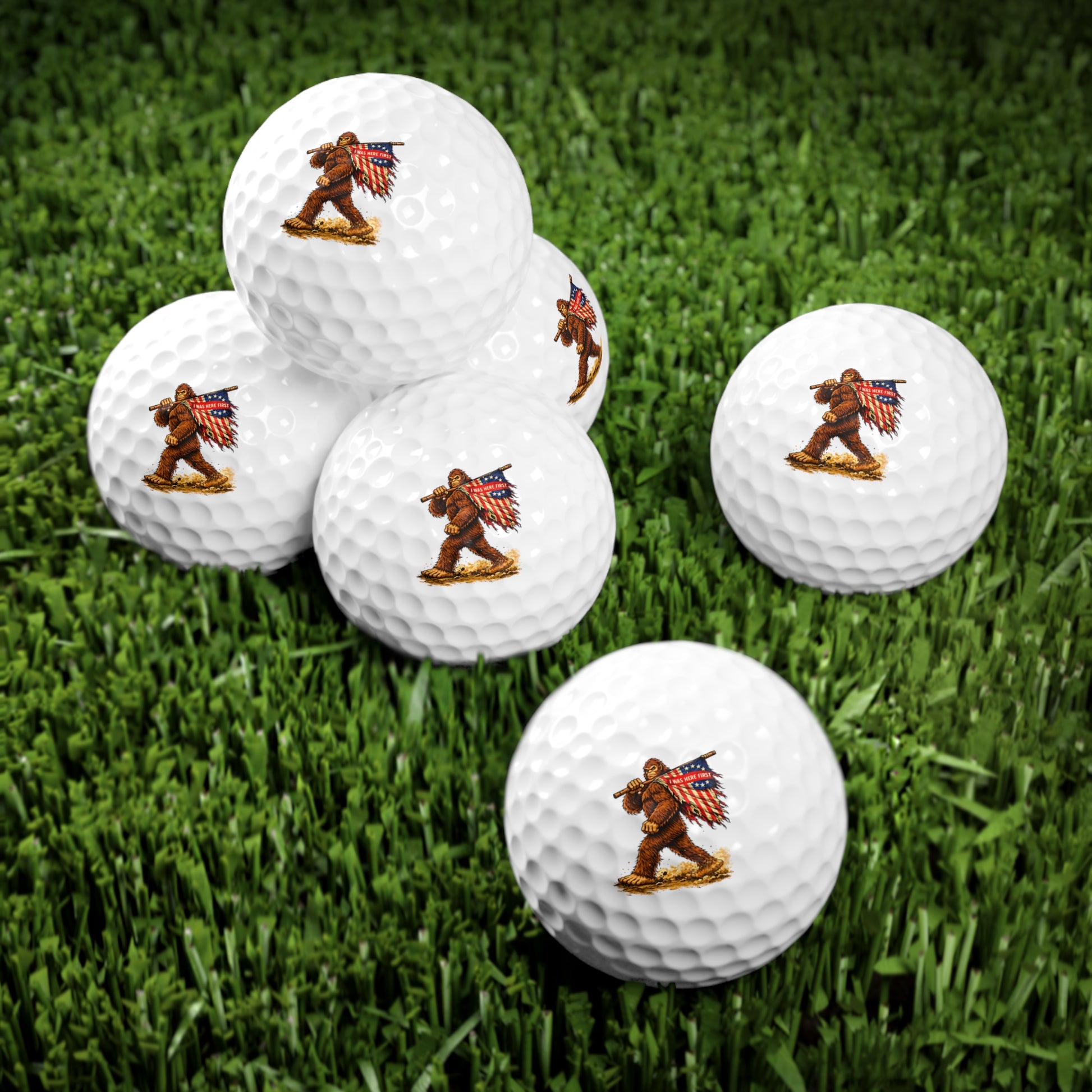 Here First Patriotic Golf Balls, 6pcs