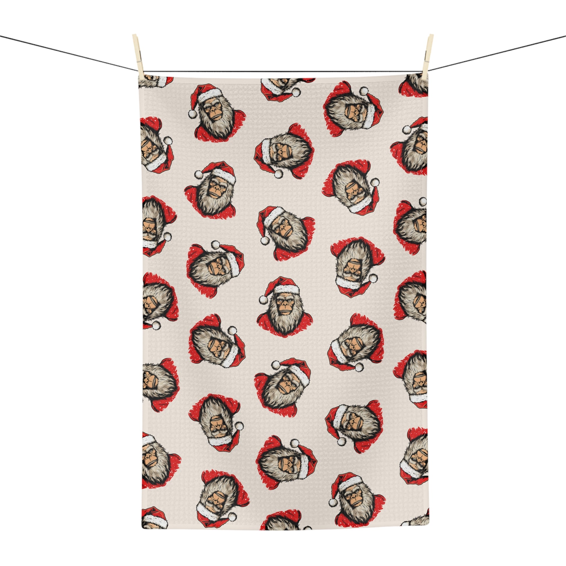 Santa Squatch – Holiday Microfiber Tea Towel