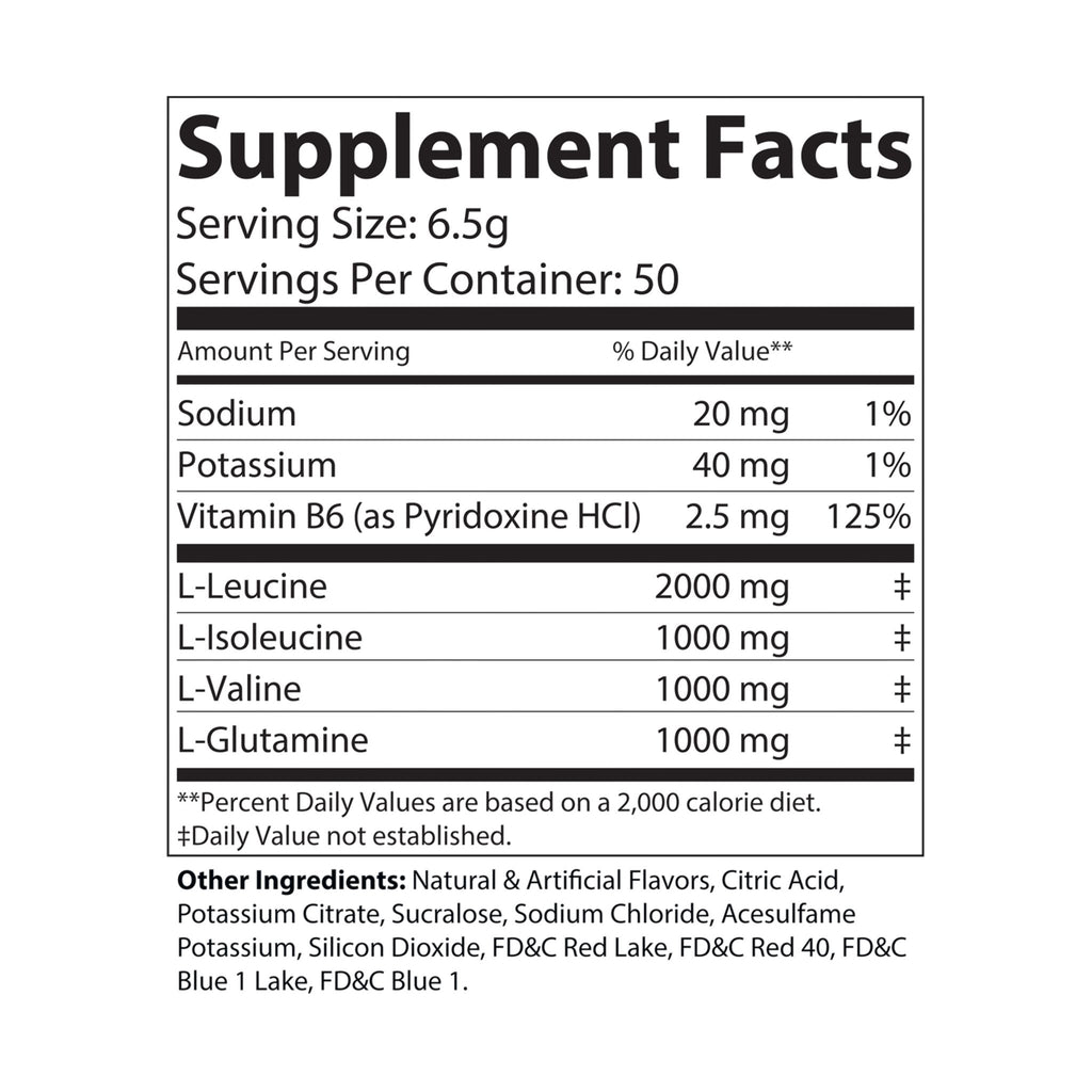 WildBound BCAA Supplement, Grape (325g, 11.46oz, 50 servings) - Hidden Realm Essentials