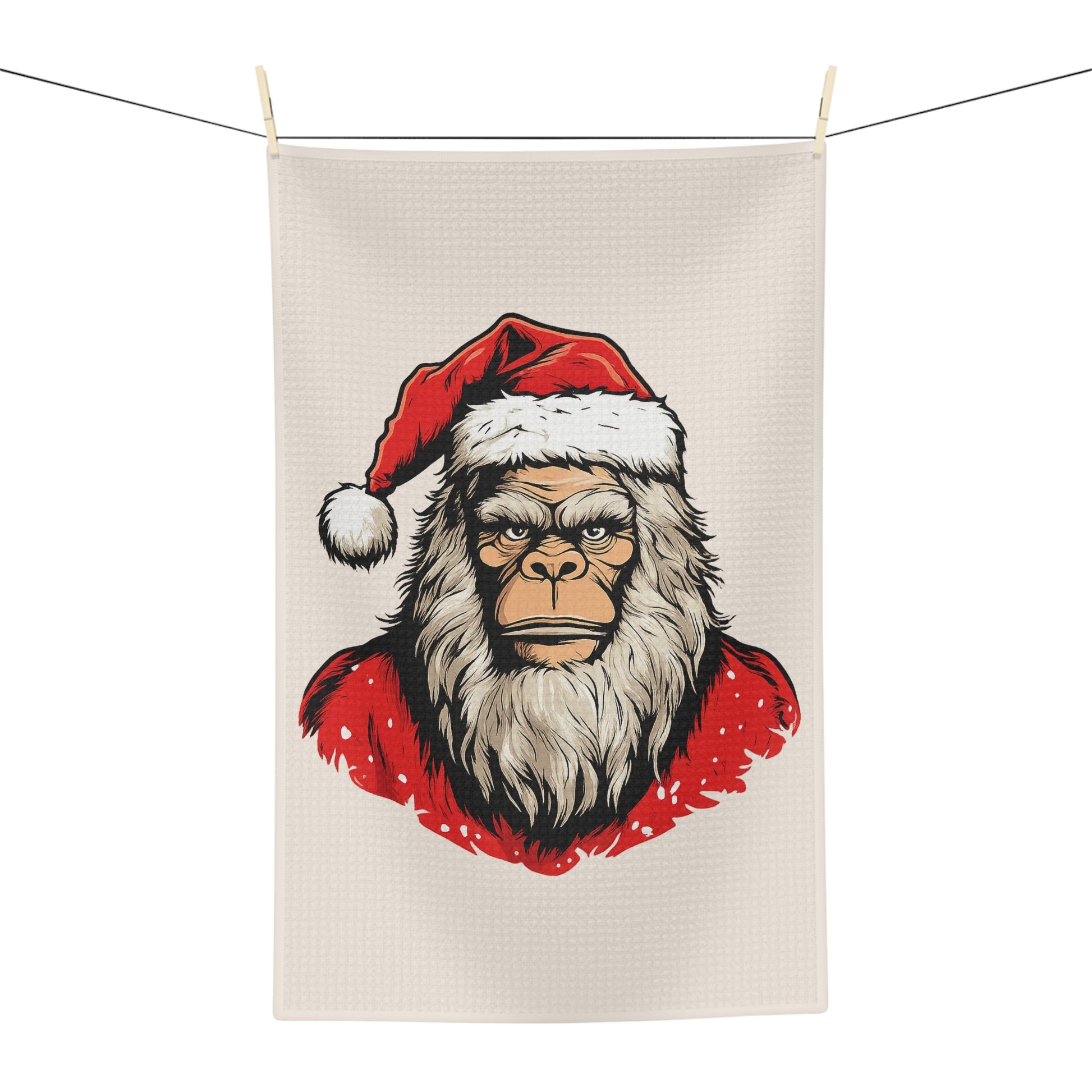 Santa Squatch – Microfiber Tea Towel