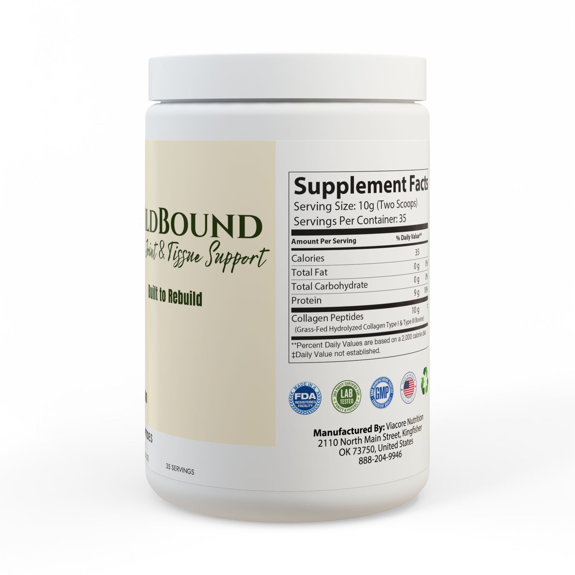 WildBound Collagen Peptides Type I & III Supplement (350g, 12.3oz) - Hidden Realm Essentials