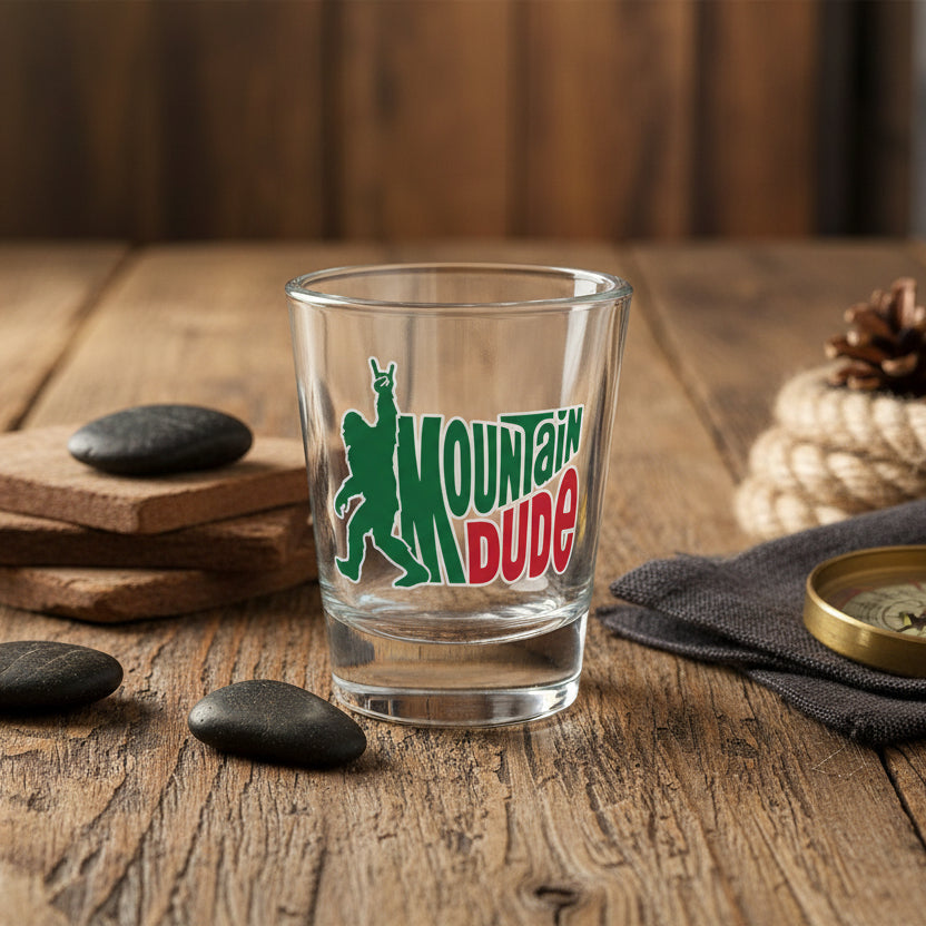 Mountain Dude Shot Glass