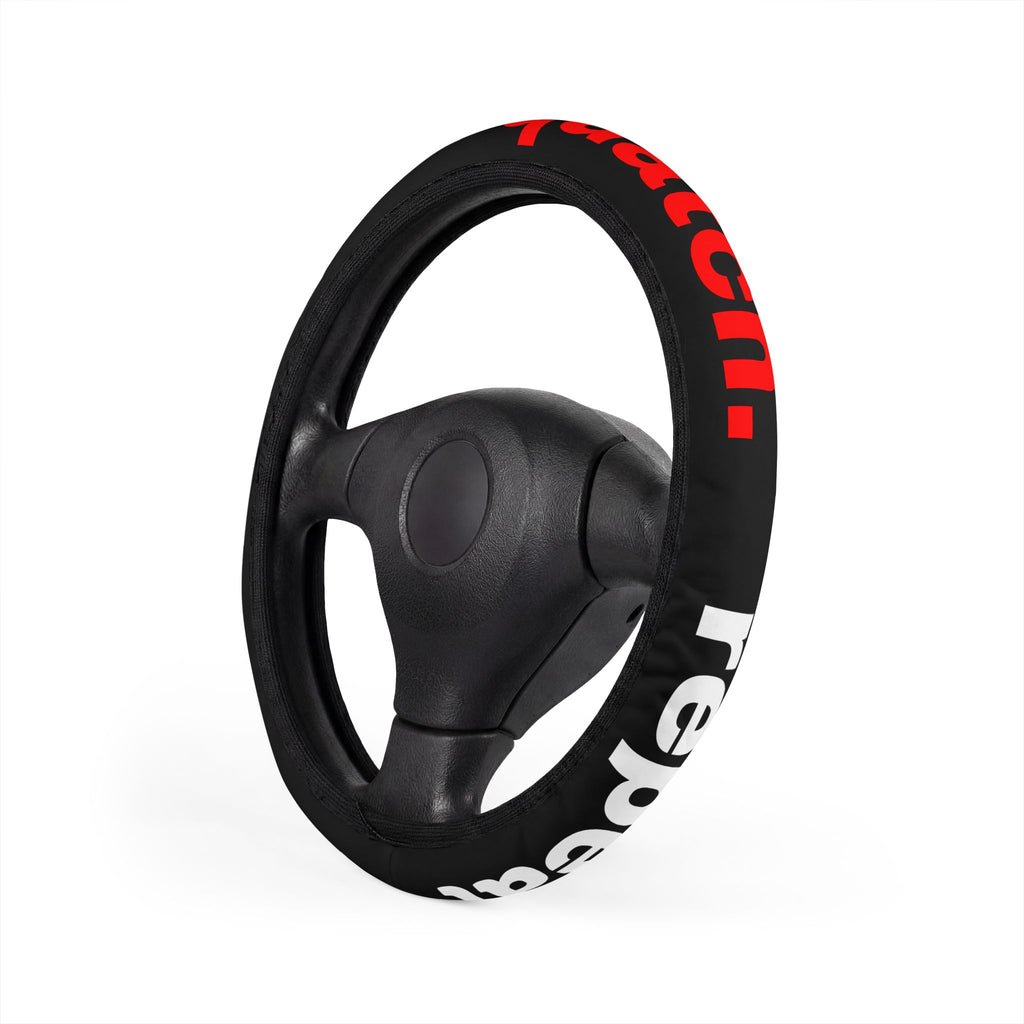 Eat. Sleep. Squatch. Repeat. Steering Wheel Cover