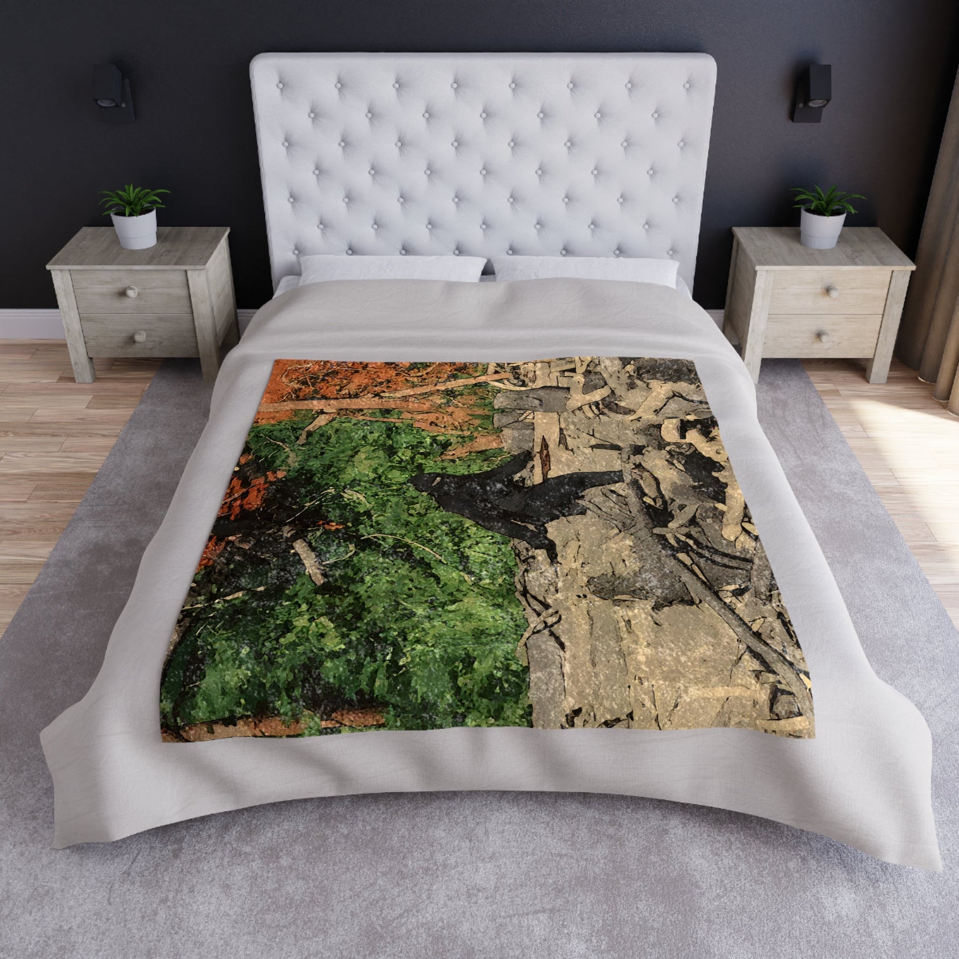 The Legend Lives – Crushed Velvet Forest Throw