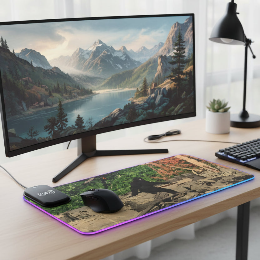 The Legend Lives – LED Wireless Charging Mouse Pad