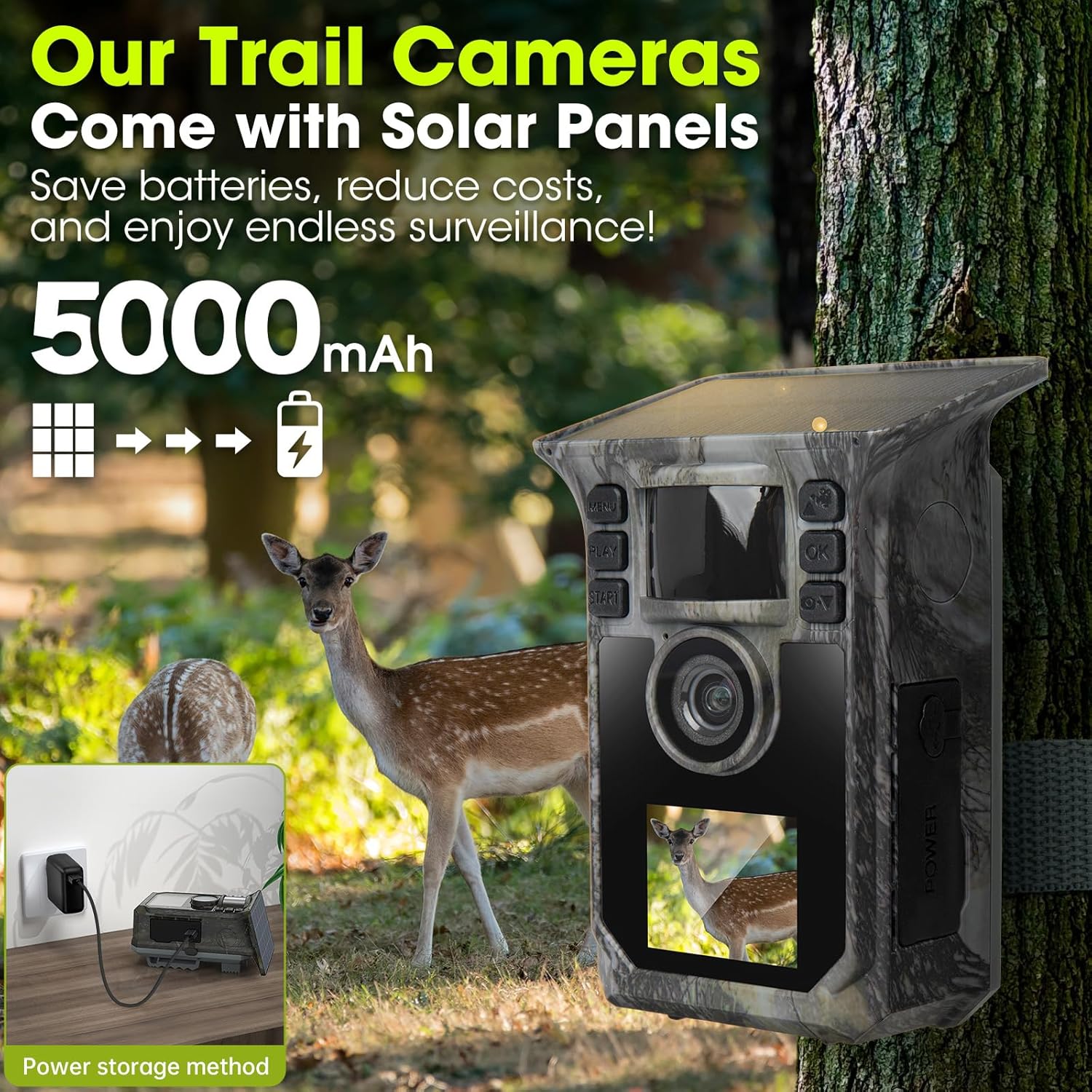 Solar Trail Camera 4K 64MP Game Camera