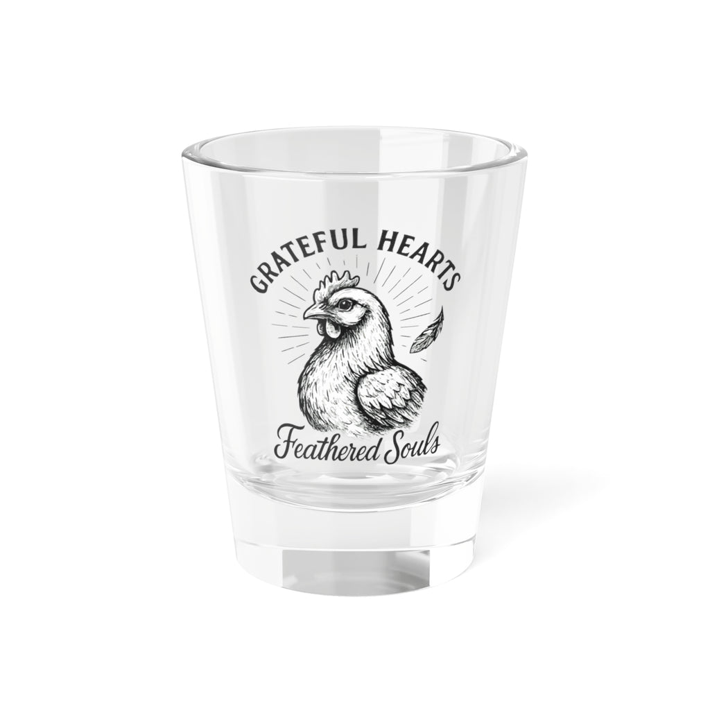 Grateful Hearts Feathered Souls Shot Glass