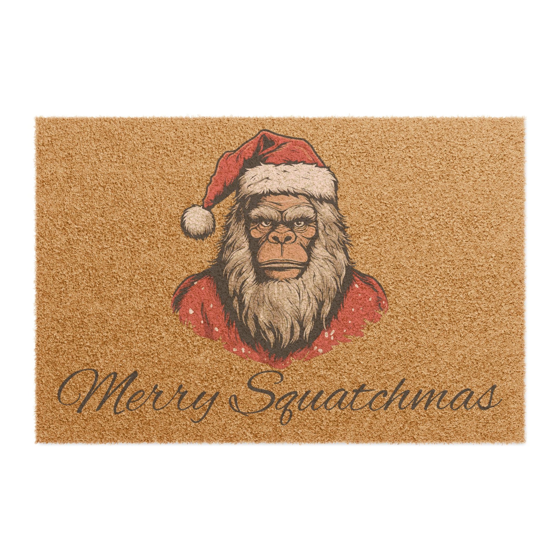 Santa Squatch – Holiday Welcome Coir Doormat