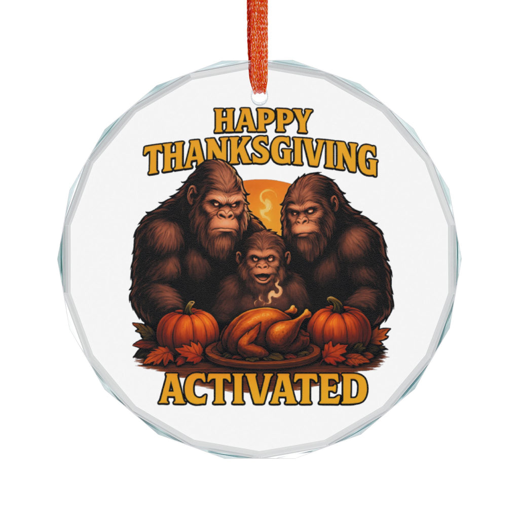 Thanksgiving 2.0 Crystal Glass Ornament