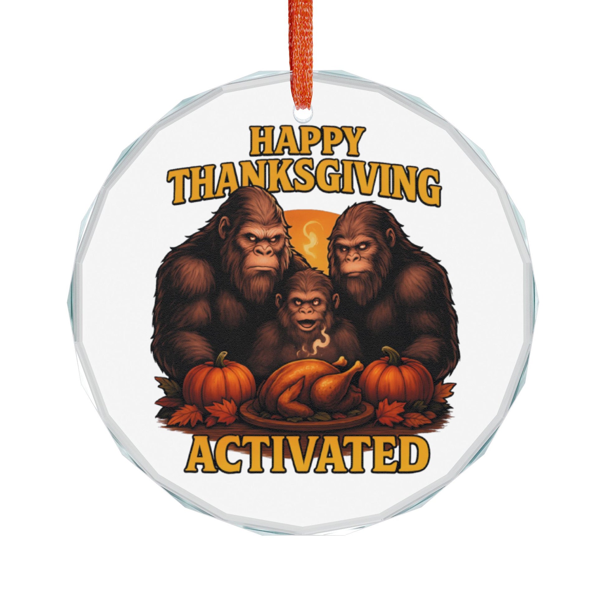 Thanksgiving 2.0 Crystal Glass Ornament