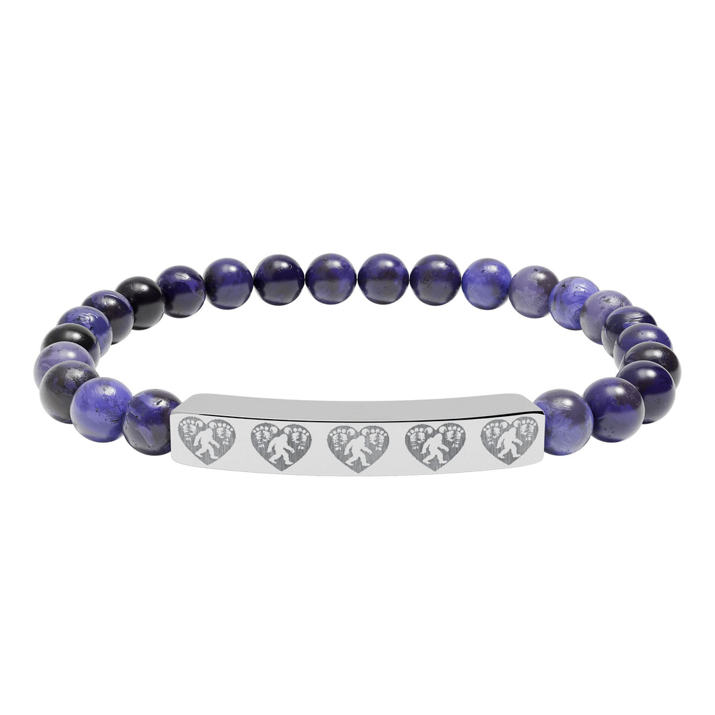 Engraved Heart of the Wild – Natural Stone Bracelet