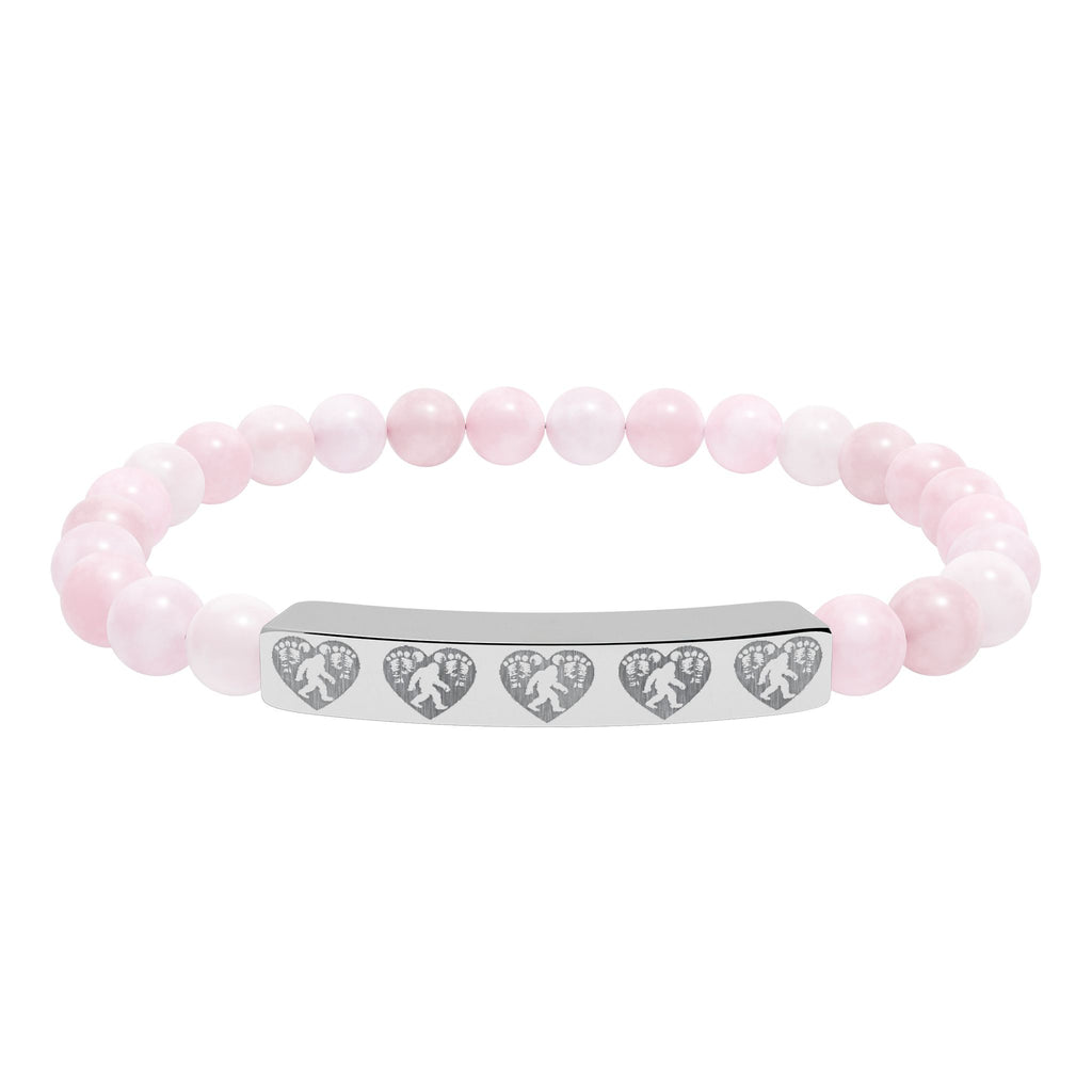 Engraved Heart of the Wild – Natural Stone Bracelet